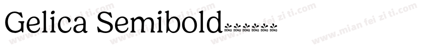 Gelica Semibold字体转换